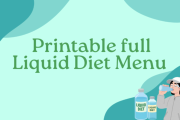 Printable full Liquid Diet Menu